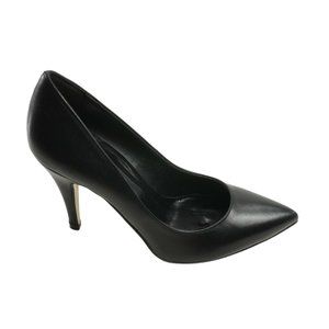 New in Box Cafe Noir Italy Sz 38 Black Leather Point‎ Toe Classic Stiletto Heels